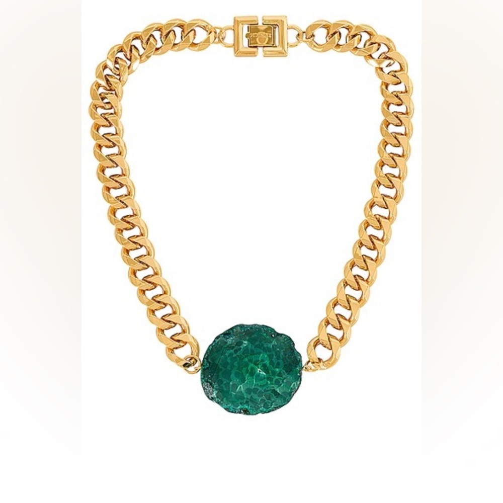 GOLDMINE Chucky Green Agate Necklace